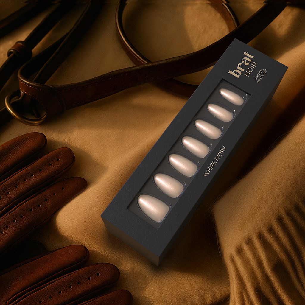 black box showcasing nails